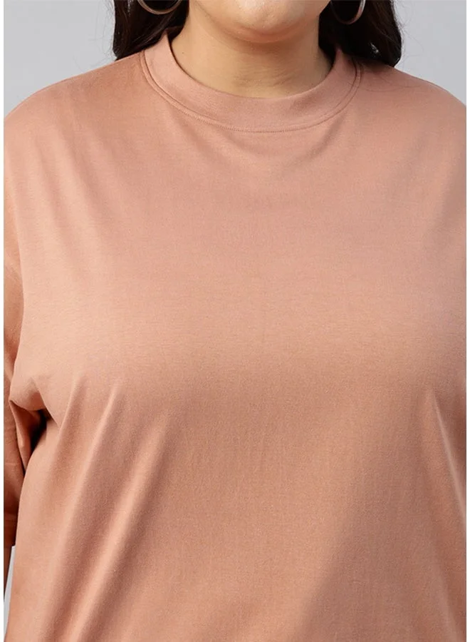 Juneberry Juneberry Pure Cotton Over-size  ROYALBLUE T-Shirt For Women